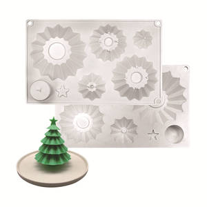 Molde de silicona de grado alimenticio con vela perfumada de árbol de Navidad de Papá Noel-Herramienta de pastel ecológica y reutilizable - Product Image 5