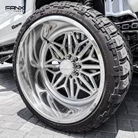 Velg Tempa Kustom FANXI Polish 8x180 8x170 6x135 6x5.5 Pola Baut 20x10 22x12 24x14 26x16 untuk Ford Chevy Ram GMC