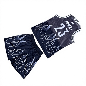 Conjunto de Camisetas y Pantalones Cortos de Baloncesto Personalizados Sibrin |   Camiseta sin mangas con cuello en V, sublimada, 100% poliéster malla |   Nombre del Jugador Transpirable y de Secado Rápido - Product Image 4