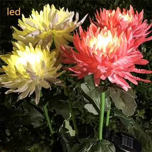 Lâmpadas led de chrysantemo, a energia solar, luzes para pátio, gramado, jardim, quintal, decoração de caminho, lâmpada de flores