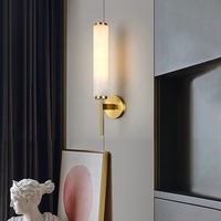 Lampu dinding kamar tidur desainer sederhana Nordic Modern lampu dinding marmer mewah untuk Hotel samping tempat tidur vila ruang tamu aplikasi makan