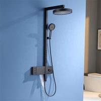 Nouvelle colonne de douche moderne de luxe avec jets de massage, design piano, ensembles de douche de salle de bain à effet pluie