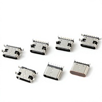 Connecteur USB Type-C vertical SZGOZIE, femelle, 31 broches, à montage encastré sur panneau, entrée latérale, prise de test à montage en surface, 6P/16P/24P, pour charge