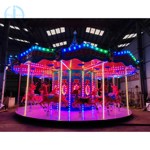 16 Asientos Parque de Atracciones Comercial Paseos Divertidos Tema de Lujo Recinto Ferial Atracción <span class=keywords><strong>Caballo</strong></span> Merry Go Round Carrusel para Niños Adultos - Product Image 3