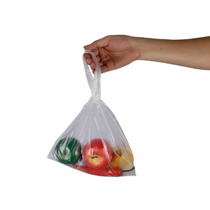 HC T-shirt Sac d'épicerie Sac en plastique d'emballage personnalisé de maïs biodégradable pour les petites entreprises - Product Image 1