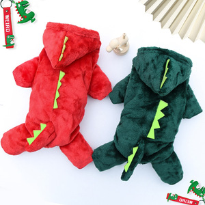 Shine And Shine Pet Dinosaur Costume Hooded Winter <b>Clothes</b> <b>For</b> Small Dogs <b>Cats</b> - Product Image 5