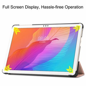 Étui intelligent en cuir à trois volets avec support pour tablette <span class=keywords><strong>Huawei</strong></span> Honor Tab 6/Tab X6/Enjoy Tab 2/<span class=keywords><strong>Matepad</strong></span> <span class=keywords><strong>T10S</strong></span>/T10 10.1 pouces - Product Image 4