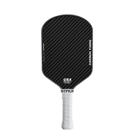 Raquette de pickleball avec fibre de carbone 3K moulée par pressage à froid, écologique, contrôle de la rotation pour l'entraînement et le divertissement en plein air des enfants