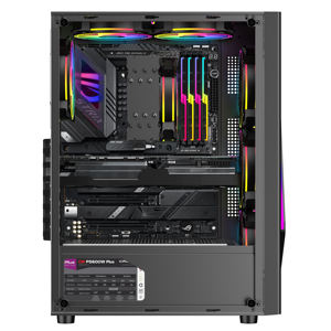 Gabinete de PC Ruix Achilles 2024, Nuevo Diseño ATX, USB 3.0, Cristal Templado, Tira RGB, Increíble Gabinete de Oficina, Ventilador de 120 mm, Gabinete Pequeño y Económico - Product Image 2