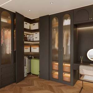 Armario de Dormitorio Principal de Estilo Americano Moderno, Clásico, con Superficie de Tablero Mate Avanzado y Espacio de Almacenamiento Múltiple - Product Image 1