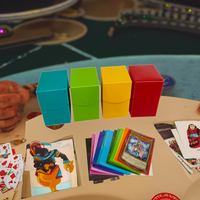 Vente chaude Porte-cartes en cuir noir personnalisé Boîtes de rangement en PP pour cartes à collectionner et rangement de crayons