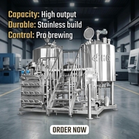 Système de brassage de micro-bière artisanale 300L 3BBL, équipement de brasserie à domicile, ensemble de fermentateurs en acier inoxydable