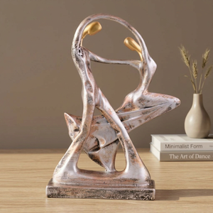 Figurine de couple dansant personnalisable en aluminium moulé sous pression, sculpture en aluminium poli, finition antique, 12x7 pouces, décoration d'intérieur - Product Image 3