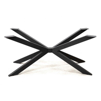 Bases de table à manger rectangulaires industrielles modernes Heavy Duty X Legs Steel Iron Frames pour la cuisine, le café ou le restaurant