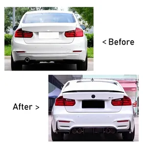 Pour BMW Série 3 F30 Modifiée M3 2012-2018 : Diffuseur de pare-chocs arrière, Lame de protection inférieure, Spoiler, Kit carrosserie arrière, Tuning - Product Image 3