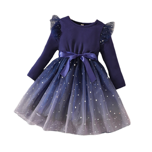 Nouvelle Robe d'été décontractée en jean uni pour filles, style robe de bal à épaules dénudées et manches lanternes, pour adolescentes et grandes filles - Product Image 4