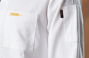 Conjunto de manga larga Impresión de logotipo Ropa de chef Hornear Pastel Hotel Catering Cocina occidental Cafetería Cocina Chef Uniforme - Product Image 4