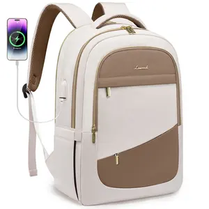 LOVEVOOK wholesale College office Computer unisex bag with USB Waterproof large 15.6 17in laptop travel backpacks for women men