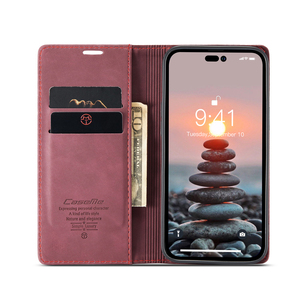 Étui portefeuille en cuir PU avec béquille <span class=keywords><strong>Caseme</strong></span> pour <span class=keywords><strong>iPhone</strong></span> 15 Pro Max 14 Pro 13 12 <span class=keywords><strong>11</strong></span> XS Max – Coques de téléphone portable pour divers modèles - Product Image 2