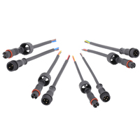 Contrôleur d'éclairage de batterie à Led Câble étanche 4PIN Surmoulage Mâle Femelle M12 Connecteur 4A Plastique IP65 Connecteur