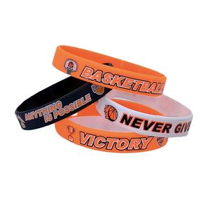Customizable Orange Basketball Sports Silicone Wristbands <b>for</b> <b>Men</b> Women Gents Charms Bracelets <b>for</b> Events Promotional Wristbands - Product Image 2