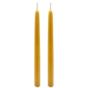 Конический стержень ручной работы в европейском стиле желтая пчелиная восковая церковная свеча 11,81 дюймов
