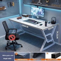 Bureau d'Esport Multifonctionnel Moderne GEDO en Gros, Bureau d'Ordinateur de Jeu PC Simple Blanc en MDF
