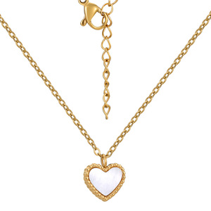 Collar <span class=keywords><strong>con</strong></span> Colgante en Forma de Corazón de Moda de Lujo Ligero para Mujer, <span class=keywords><strong>Hecho</strong></span> de Acero Inoxidable Chapado en Oro de 18K, en un Estilo Lindo - Product Image 5