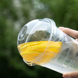 Customized-disposable16oz Pet plastique arabe boissons chaudes et froides café lait tasses à thé pour Milktea Cecream sans couvercle 400 ml - Product Image 5