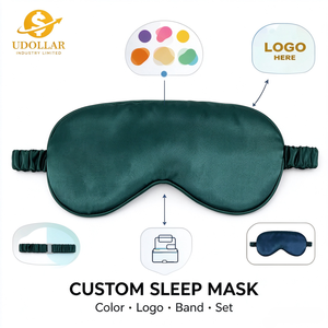 Masque de sommeil respirant, doux et réglable, avec logo personnalisé, occultant, sans pression, pour les voyages, la maison, le sommeil quotidien et la détente. - Product Image 1