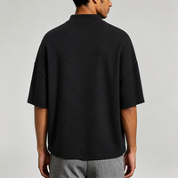 T-shirt personnalisé style preppy avec lettres noires, broderie simple, 100% coton, t-shirt grande taille à manches courtes