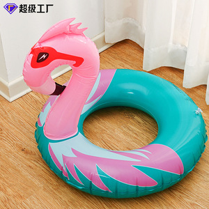 ห่วงยางว่ายน้ำซุปเปอร์แฟคตอรี่ ฟลามิงโก้ ขนาด 70 ซม. 90 ซม. สำหรับเด็กและผู้ใหญ่ กีฬาทางน้ำ - Product Image 3