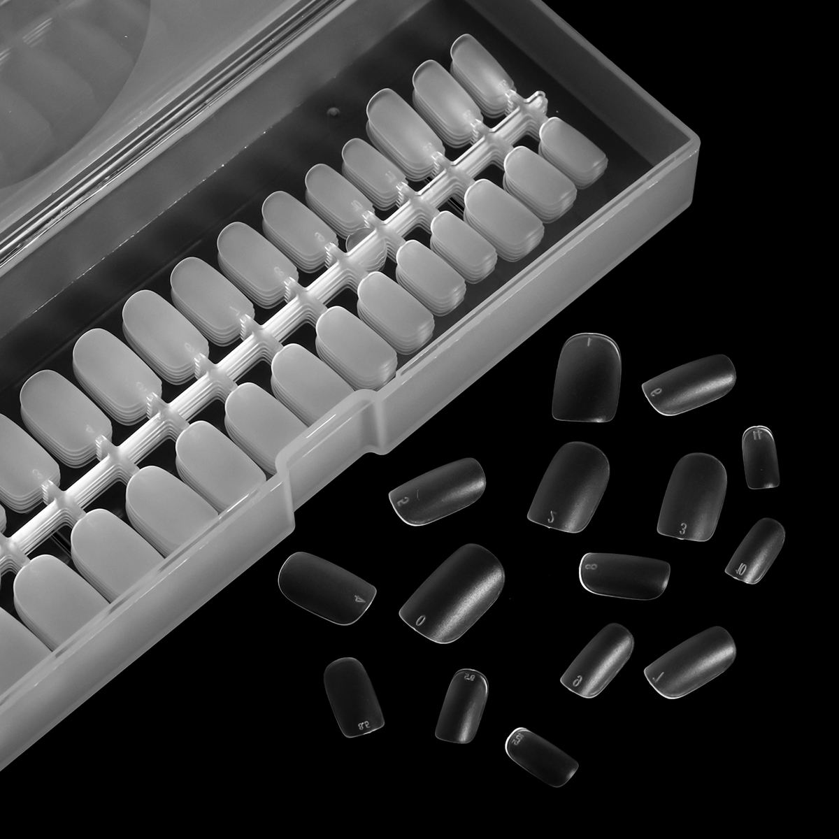 100pcs Artificial Fingernails Full Cover Nail Tips Soft Gel Press on Nails Full Cover Soft Gel Nail Tips