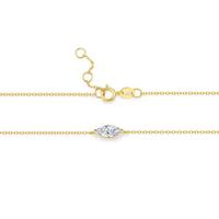 Bracelet en or 18 carats avec diamant de laboratoire DK 0,31 carat pour mariages ou fêtes, diamant accentué, simplicité et luxe