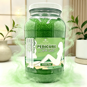 Vente en gros de sel marin détoxifiant en vrac, 1 gallon, ingrédients biologiques, parfum rafraîchissant, sel pour bain de pieds hydratant, spa de luxe pour pédicure - Product Image 1