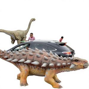 Modèle de dinosaure animatronique géant de grande taille sur le thème du parc jurassique, en fibre de verre et métal, pour utilisation en intérieur/extérieur, personnalisable - Product Image 1