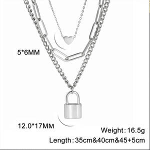 Collar de Moda con Cierre de Corazón en Acero Inoxidable 316L, Chapado en Oro PVD de 14K/18K, Joyería Fina para Mujer - Product Image 6