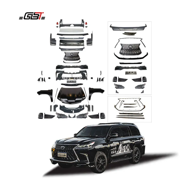 GBT Conversion Kit LX570 Zubehör Stoßstange Upgrade Body Kit für 2008-15 bis 2016 Lexus LX570 Blacks Edition Modell Facelift Teile