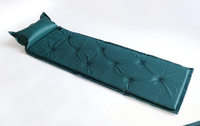 Matelas gonflable pliable d'extérieur 9 points avec pompe à pied, léger, portable, 4 saisons, camping, anti-humidité, design ergonomique
