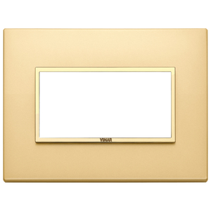Vimar Wall <b>Switch</b> Plate Satin Gold 15.35x11.6x1.85 Cm - Product Image 1