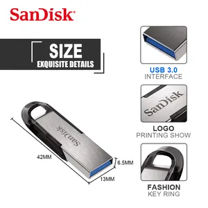 SanDisk USB 3.0 플래시 드라이브 펜 Pendrive 128GB 64GB 32GB 16GB 플래시 디스크 USB3.0 고속 메모리 스틱