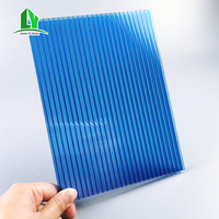Plaque de toiture en polycarbonate transparente anti-UV à quatre parois de 16 mm de la marque Lanyu pour toiture d'atelier industriel, approvisionnement de 1000 m²