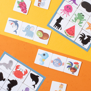 Jouets éducatifs Montessori, puzzles 3D en bois, animaux, fruits, jeu de puzzle cognitif d'association d'ombres pour garçons et filles - Product Image 2