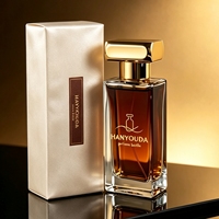 Flacon de parfum en verre à base lourde avec bouchon carré doré, ensemble complet d'emballage de parfum, boîte cadeau magnétique personnalisée avec logo, insert en mousse EVA