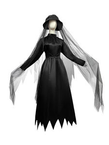 Costume de diable noir en gros pour Halloween 2026, pour soirée de mascarade, sorcière effrayante, cosplay, performance scénique, robe de la Mort - Product Image 3