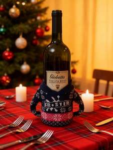 定制可爱100% 亚克力促销提花刺绣酒瓶毛衣 - Product Image 2