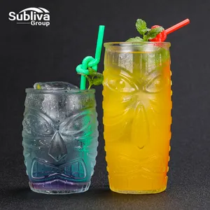 Mug Tiki hawaïen en verre, 12 pièces, verres à Cocktail, à bière