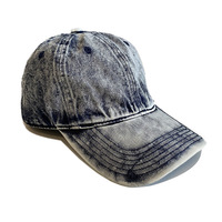 Casquette de baseball en jean délavé brodée sur mesure, style vintage vieilli, avec logo personnalisé, respirante, imperméable, sportive et formelle