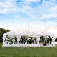 Carpa Blanca de Lujo para Bodas y Fiestas con Capacidad para 200/800 Personas, Adecuada para Eventos Religiosos y Uso en Exteriores