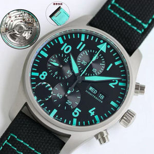 นาฬิกาข้อมือผู้ชายสุดหรู รุ่นไอคอนิก หน้าปัด 43 มม. ระบบจักรกล โรย์ซ์ เรโลจ ออโตเมติก โครโนกราฟ สแตนเลสสตีล สไตล์นักบินคลาสสิก ETA - Product Image 3